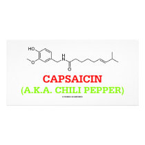 Capsaicin (A.K.A Chili Pepper) Chemical Molecule Photo Greeting Card