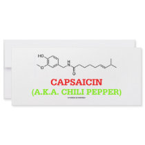 Capsaicin (A.K.A Chili Pepper) Chemical Molecule Rack Cards