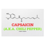 Capsaicin (A.K.A Chili Pepper) Chemical Molecule Personalized Stationery