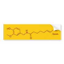 Capsaicin Structure Bumper Sticker bumper stickers by emcityturtle Capsaicin Structure Bumper Sticker bumper stickers