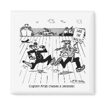 Captain Ahab chases a Protester Magnet