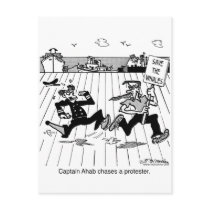 Captain Ahab chases a Protester Postcards