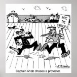 Captain Ahab Chases a Protester Poster
