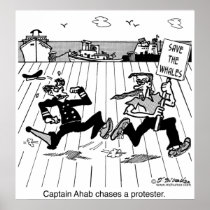 Captain Ahab Chases a Protester Poster
