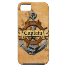 Captain Anchor And Wheel iPhone 5 Cases