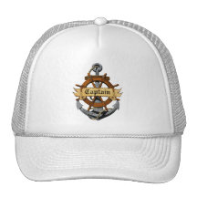 Captain Anchor And Wheel Mesh Hat