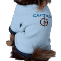 Captain and Captain's Wheel Dog Tee Shirt