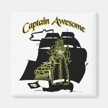 Captain Awesome Refrigerator Magnet