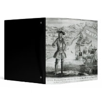 Captain Bartholomew Roberts  with two ships 3 Ring Binders