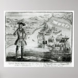 Captain Bartholomew Roberts  with two ships posters