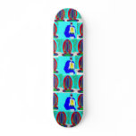 Captain Blue Wonder Lazer Spiral Skateboard