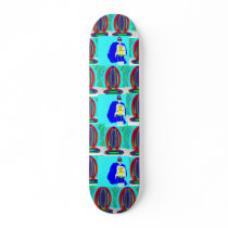 Captain Blue Wonder Lazer Spiral Skateboard