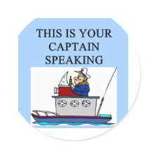 captain boating sailing joke stickers