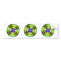 Captain Brazil Hero Shield Bumper Stickers
