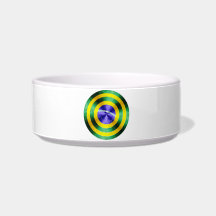 Captain Brazil Hero Shield Cat Water Bowls