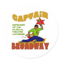 Captain Broadway (dark skin) Stickers stickers