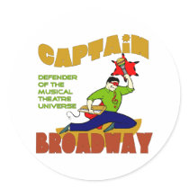 Captain Broadway (lite skin) Stickers stickers