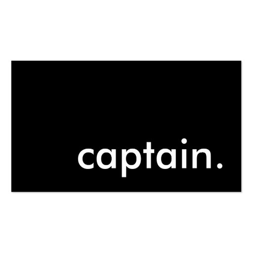 captain. business card (front side)