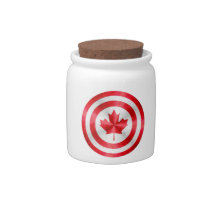 Captain Canada Hero Shield Candy Jars
