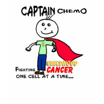 Captain Chemo Childhood Cancer Support t-shirts