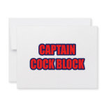 Captain Cock Block Personalized Invitations