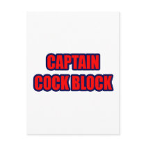 Captain Cock Block postcards by Funny_MoFo_Shirts Captain Cock Block postcards
