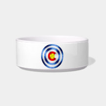 Captain Colorado Hero Shield Cat Food Bowls