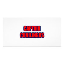 Captain Cunilingus photo cards by Funny_MoFo_Shirts Captain Cunilingus photo cards