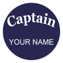 CAPTAIN - CUSTOMIZABLE ROUND STICKERS
