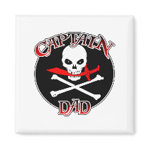Captain Dad (Cutlass) Fridge Magnet