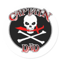 Captain Dad (Cutlass) Stickers