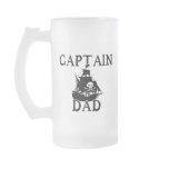 Captain Dad Frosted Glass Mug