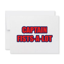Captain Fists-A-Lot invitations