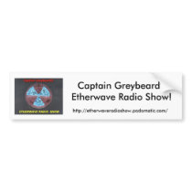 Captain Greybeard Warning Pizza Logo Bumper bumper stickers