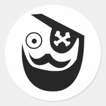 Captain Hank Round Stickers