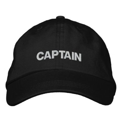 CAPTAIN HAT EMBROIDERED BASEBALL CAP by windyone