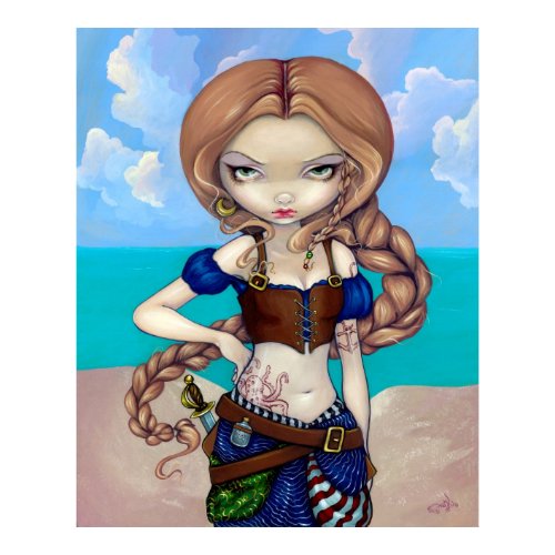 Captain Molly Morgan Art Print - Pirate Girl print