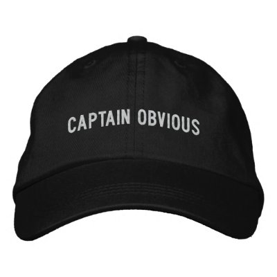 captain obvious embroidered hat captain obvious embroidered hat