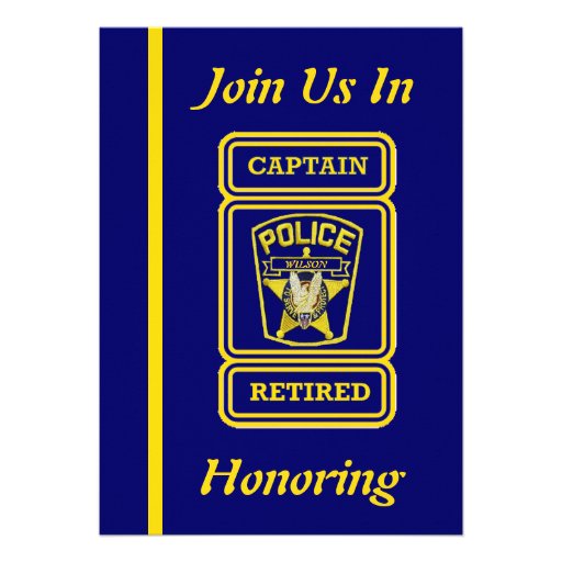 Captain Police Retirement Invitation