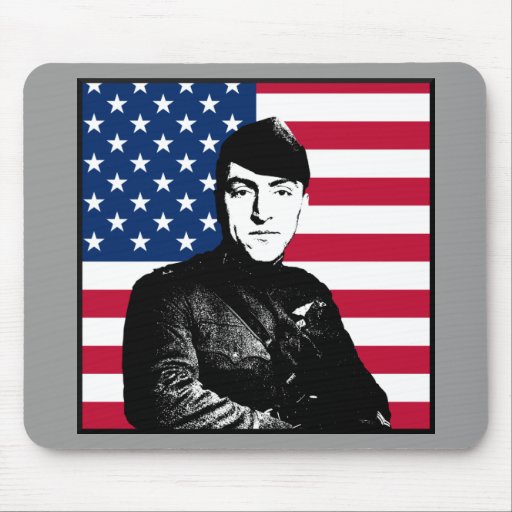 Captain Rickenbacker and The U.S. Flag Mouse Pads