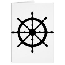 captain ship steering wheel cards