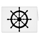 captain ship steering wheel cards
