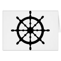 captain ship steering wheel cards