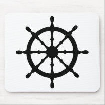captain ship steering wheel mousepads