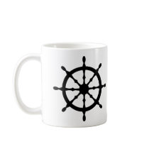captain ship steering wheel coffee mugs