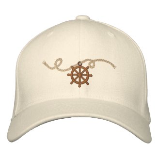 Captains Wheel 3 Motif Baseball Cap