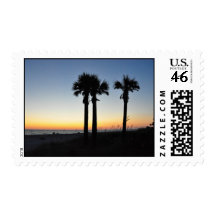 Captiva Island Palm Trees at Sunset Florida Stamps