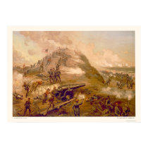 Capture of Fort Fisher by L. Prang & Company 1887 posters