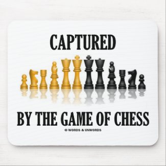Captured By The Game Of Chess (Reflective Chess) mousepad