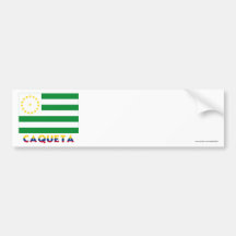 Caquetá Flag with Name Bumper Stickers